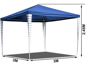 Bild zu wolketon Garten Pavillon 3 x 3 m für 22,74€