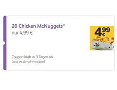 Bild zu 20er Chicken Mc Nuggets (McDonalds) oder 20er King Nuggets (Burger King) für je 4,99€