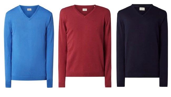 Bild zu Montego Pullover aus Baumwolle mit V-Ausschnitt ab 6,99€ inklusive Versand