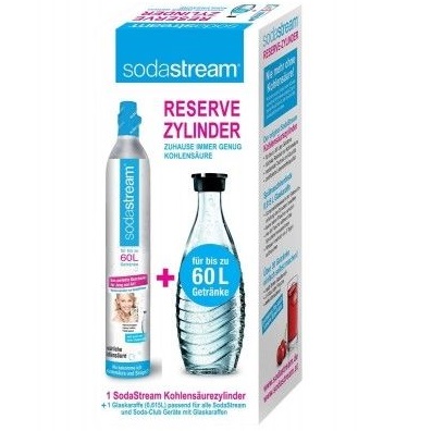 Bild zu SodaStream Reservezylinder mit Glaskaraffe für 27,86€ (Vergleich: 30,95€)