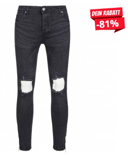 Bild zu BRAVE SOUL Parker Skinny Fit Herren Denim Cut Out Jeans MJN-PARKER für 13,13€ zzgl. Versand (VG: 25,99€)