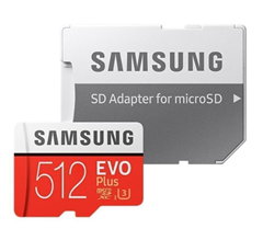 Bild zu Samsung EVO Plus (2017) microSDXC 512GB Speicherkarte inkl. Adapter für 74,98€ (Vergleich: 98,99€)