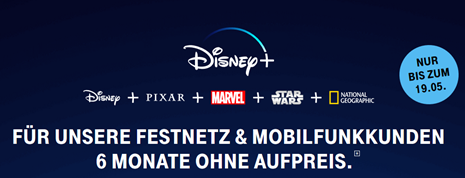 Bild zu [nur noch heute] 6 Monate Disney+ gratis für Telekom Festnetz & Mobilfunkkunden (danach 5€ anstatt 6,99€)