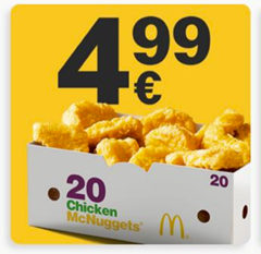 Bild zu Mc Donalds: 20 Chicken Mc Nuggets für 4,99€