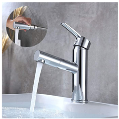 Bild zu Homelody Wasserhahn mit herausziehbarer Messing Brause für 30,99€