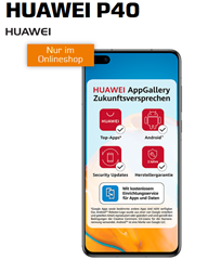 Bild zu Huawei P40 für 1€ mit o2 Free M Boost (40GB LTE, SMS und Sprachflat) für 34,99€/Monat