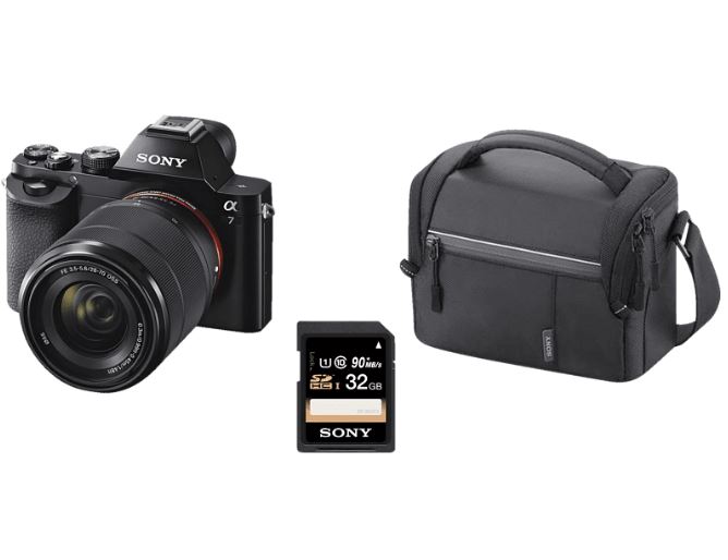 Bild zu [Top] Vollformatkamera Set: SONY Alpha 7 Kit (ILCE-7KB) + Tasche + Speicherkarte für 555€ (VG: 699€)