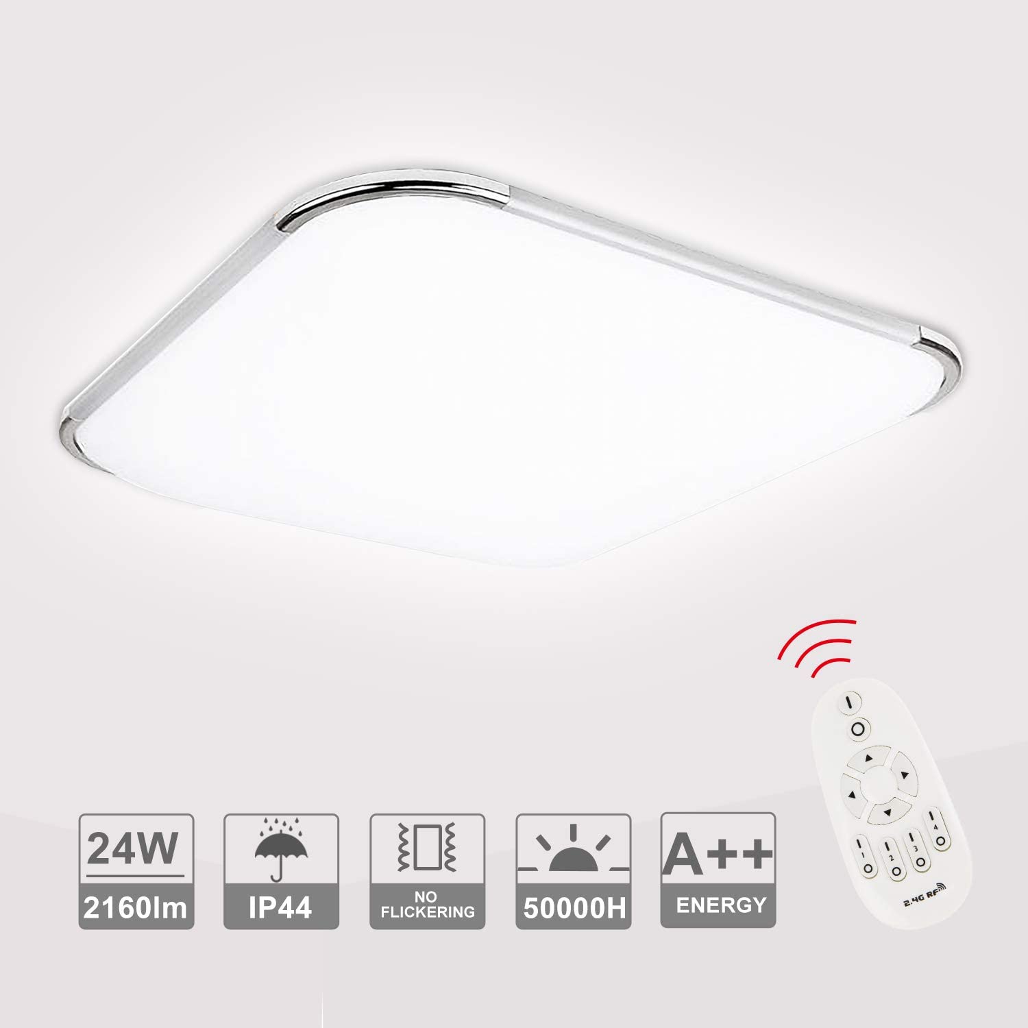 Bild zu Dimmbare Hengda LED-Deckenleuchte mit 2.160 Lumen für 24,49€