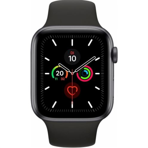 Bild zu Apple Watch Series 5 (44mm) Alu 32GB GPS (MWVF2LL/A) Sportarmband spacegrey für 413,91€ (VG: 459€)