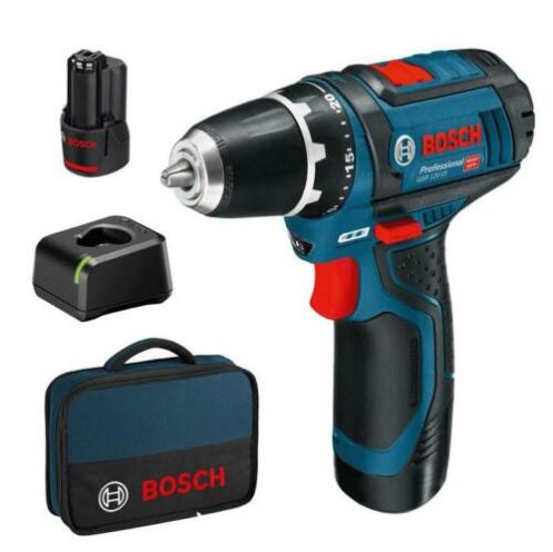 Bild zu Bosch Akku-Bohrschrauber GSR 12 V-15 Professional inkl. 2 Akkus 2,0 Ah + Tasche für 94,50€ (VG: 106,39€)