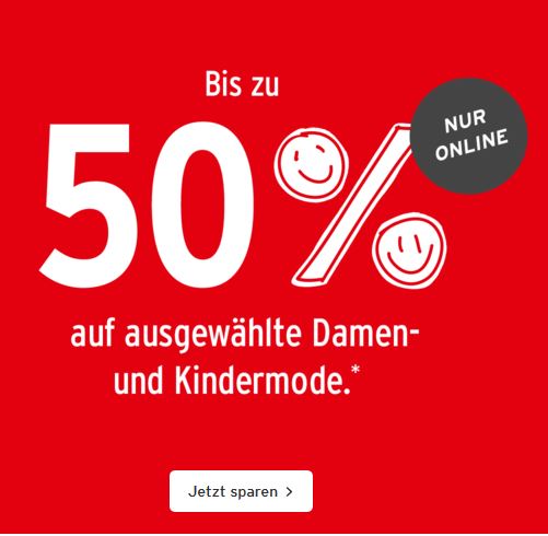 Bild zu Ernstings Family: Bis zu 50% Rabatt auf ausgewählte Damen- und Kindermode