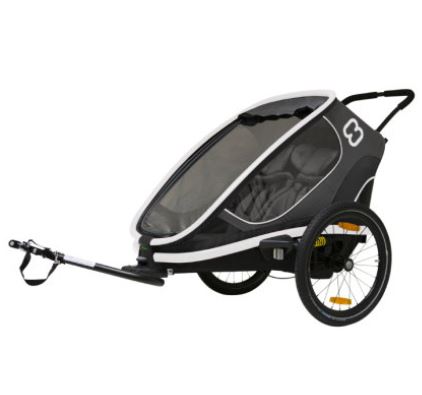 Bild zu hamax Kinderfahrradanhänger Outback mit Rückenlehnenverstellung in grau für 549,99€ (VG: 645€)