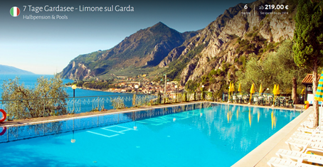 Bild zu 7 Tage Gardasee im 3 Sterne Hotel mit Halbpension ab 219€ pro Person