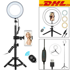 Bild zu LED dimmbares Ringlicht für Selfie Videos/Fotos für 12,49€