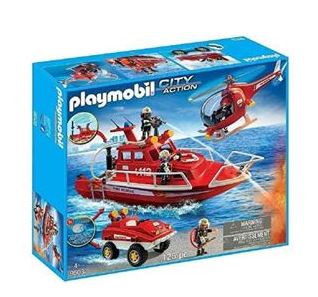 Bild zu PLAYMOBIL 9503 Feuerwehr Mega Set mit Unterwassermotor für 39,99€ (VG: 58,89€)