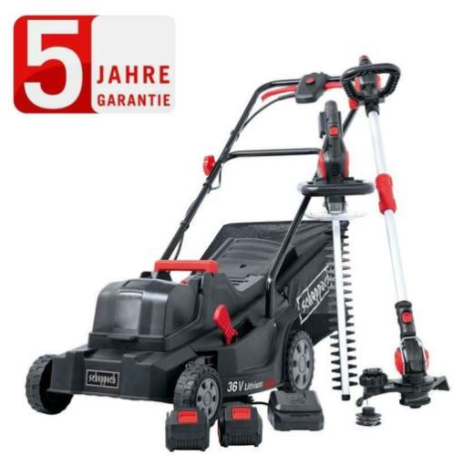 Bild zu Scheppach Akku Garten Set GS18-3Li, 18V/4Ah, Rasenmäher, Heckenschere, Trimmer für nur 206,10€ (VG: 259€)