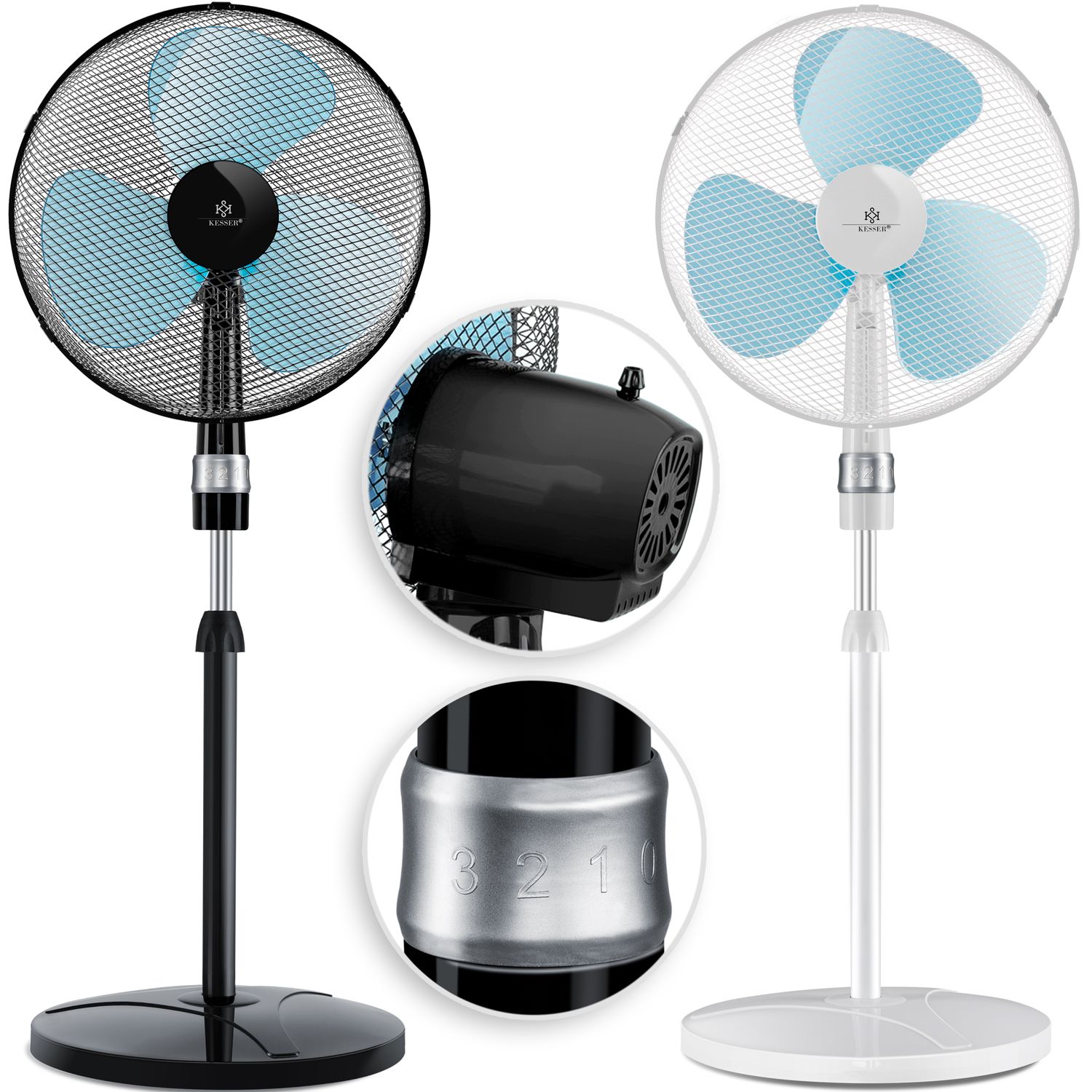 Bild zu 50 Watt Kesser Standventilator für 29,80€ (Vergleich: 34,80€)