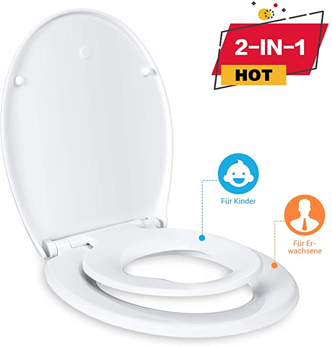 Bild zu Dalmo Toilettendeckel mit integriertem Kindersitz und Absenkautomatik für 22,99€