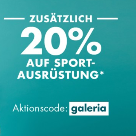 Bild zu Galeria: 20% Extra Rabatt auf Sport-Ausrüstung