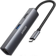 Bild zu Anker PowerExpand+ 5-in-1 USB-C Ethernet Hub mit 4K USB-C auf HDMI für MacBook Pro, iPad Pro, XPS, Pixelbook für 29,99€