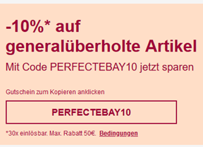 Bild zu eBay: 10% Rabatt auf generalüberholte Artikel