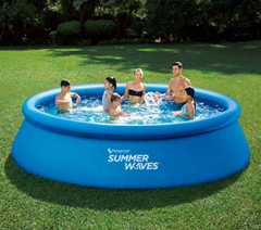 Bild zu Summer Waves Quick-Up Pool Ø 396 x 84 cm, inkl. Filteranlage und Abdeckung für 77€ (VG: 109€)
