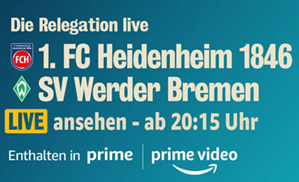 Bild zu 1.FC Heidenheim gegen SV Werder Bremen kostenlos bei Prime oder mit DAZN schauen