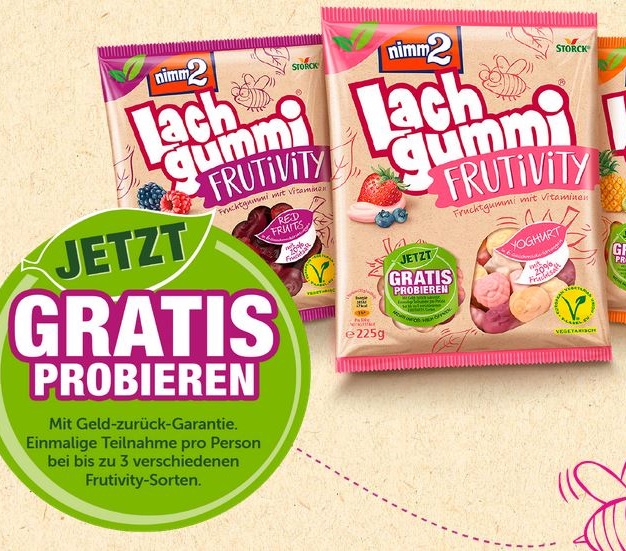 Bild zu nimm2 Lachgummi Frutivity Dank Erstattung kostenlos testen