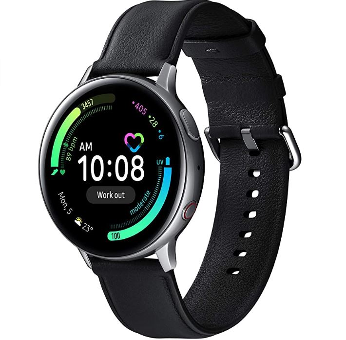 Bild zu Samsung Galaxy Watch Active 2 LTE 44mm (Edelstahl, Silber, Lederarmband) silber für 252,49€ (VG: 289€)