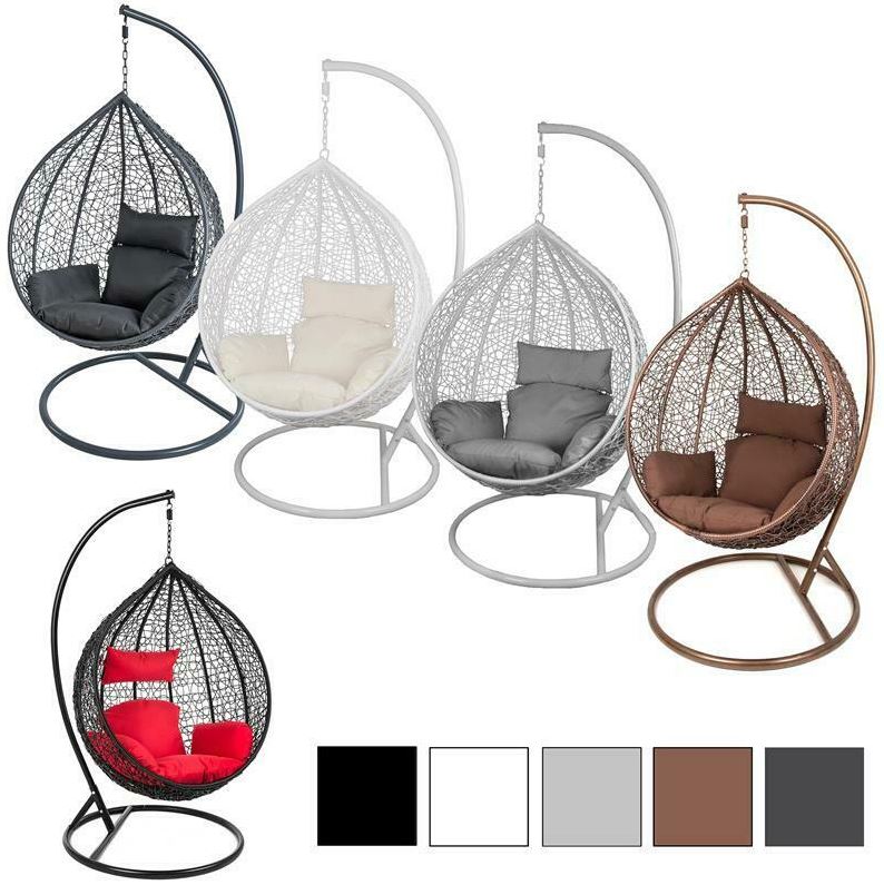 Bild zu Estexo Polyrattan Hängesessel mit Gestell für 199,99€ (VG: 224,05€)