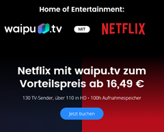 Bild zu waipu.tv inkl. Netflix ab 16,49€ pro Monat (für Neu- und Bestandskunden) – monatlich kündbar