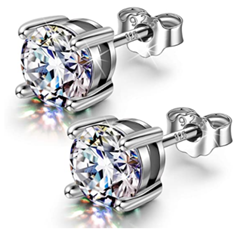 Bild zu FANCI Ohrstecker 925er Sterling Silber mit Zirkonia von Swarovski für 9,99€