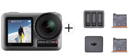 Bild zu DJI Osmo Action Cam mit 2 Bildschirmen 11m wasserdicht 4K HDR-Video + Action Lade-Kit inkl. 2 Akkus ab 281,97€ (VG: 313,89€)