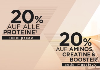 Bild zu Fitmart: 20% Rabatt auf Proteine, Aminos, Creatine und Booster