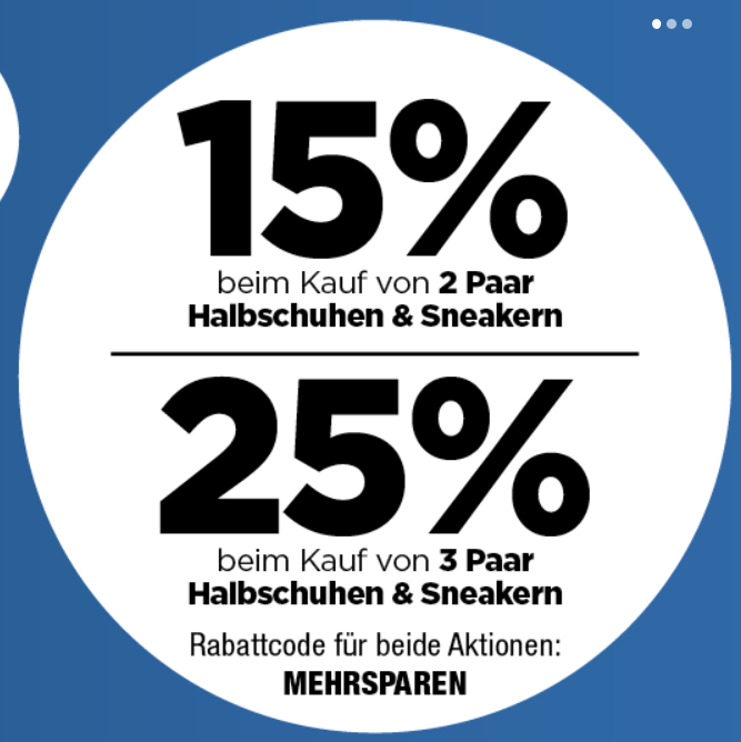 Bild zu Reno: 15% Rabatt bei Kauf von 2 Paar Schuhen, 25% beim Kauf von 3 Paar