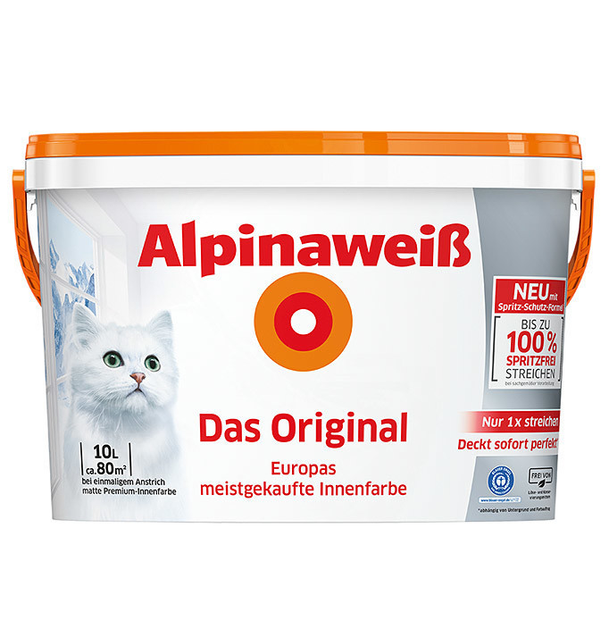 Bild zu Alpinaweiß Das Original 10l Eimer für ca. 80m² Fläche für nur 25€ (VG: 48,69€)