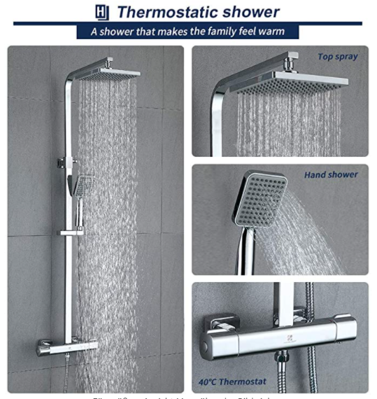 Bild zu HOMELODY Duschsystem mit Regendusche für 99,99€