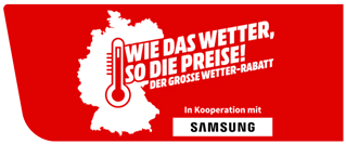 Bild zu MediaMarkt Wetter Aktion: bis zu 25% Rabatt je nach Temperatur auf ausgewählte Samsung Produkte