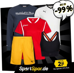 Bild zu SportSpar: Restgrößen Sale mit bis zu 99% Rabatt- Alles für 2,22€ zzgl. Versand