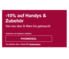 Bild zu [endet heute] eBay: 10% Rabatt auf Handys & Zubehör