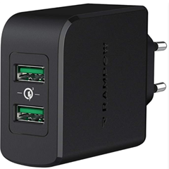 Bild zu RAMPOW USB Ladegerät (Quick Charge 3.0, 39W, mit 2-Port USB) für 13,79€