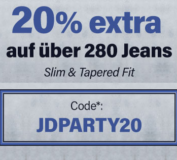 Bild zu Jeans Direct: 20% Extra-Rabatt auf ausgesuchte Slim und Tapered Jeans