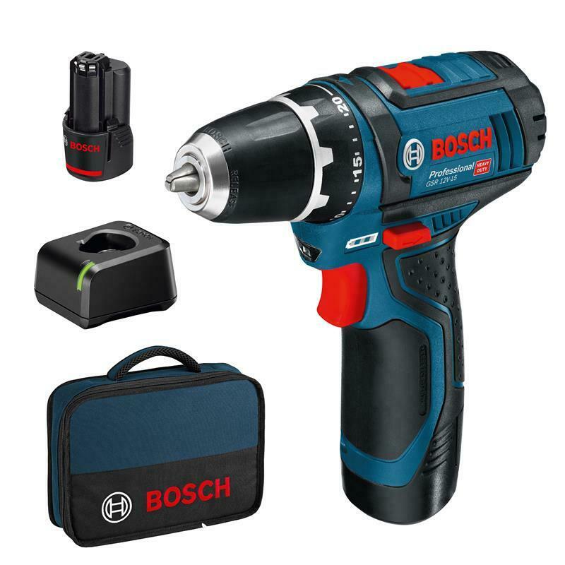 Bild zu Bosch Akku-Bohrschrauber GSR 12 V-15 Professional inklusive 2 Akkus 2,0 Ah und Tasche für 89,99€ (Vergleich: 107,89€)