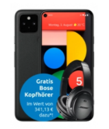 Bild zu Google Pixel 5 (VG: 613,15€) inkl. gratis Bose Kopfhörer (VG: 208,05€) für 47,77€ im Telekom Tarif mit 26GB LTE für 39,99€/Monat