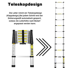 Bild zu Amazon: 30% Rabatt auf die Bmot Alu Teleskopleiter