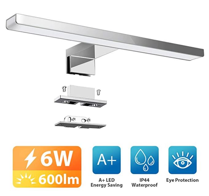 Bild zu [Prime] KINGSO LED Spiegellampe 30cm IP44 6W 600lm für 12,99€