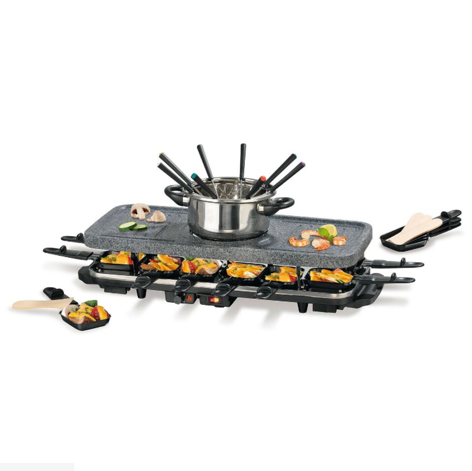 Bild zu GOURMETmaxx 5897 Raclette-Fondue-Set für 12 Personen für nur 54,90€ (VG: 69,90€)