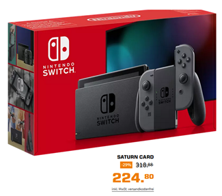 Bild zu [Knaller] NINTENDO Switch Grau (neue Edition) für 252,58€ (VG: 312,99€)