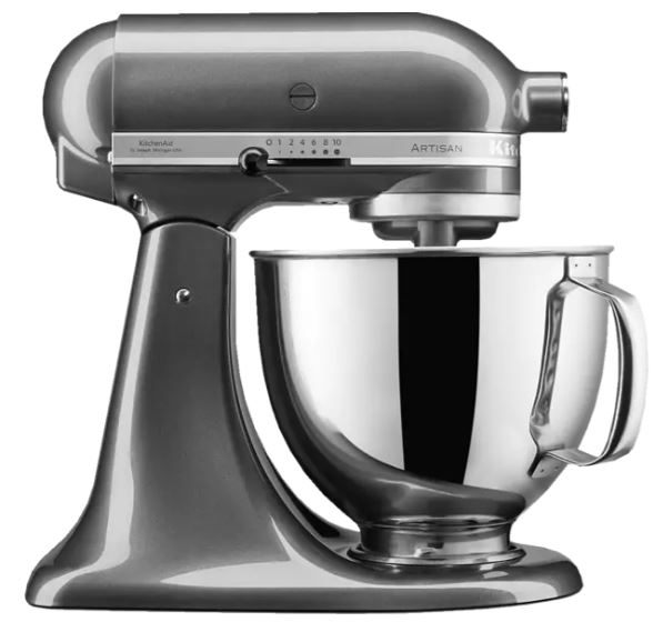 Bild zu KITCHENAID 5KSM125EQG ARTISAN Küchenmaschine Liquid Graphite (Rührschüsselkapazität: 4,8 Liter, 300 Watt) für nur 333,38€ (VG: 439€)