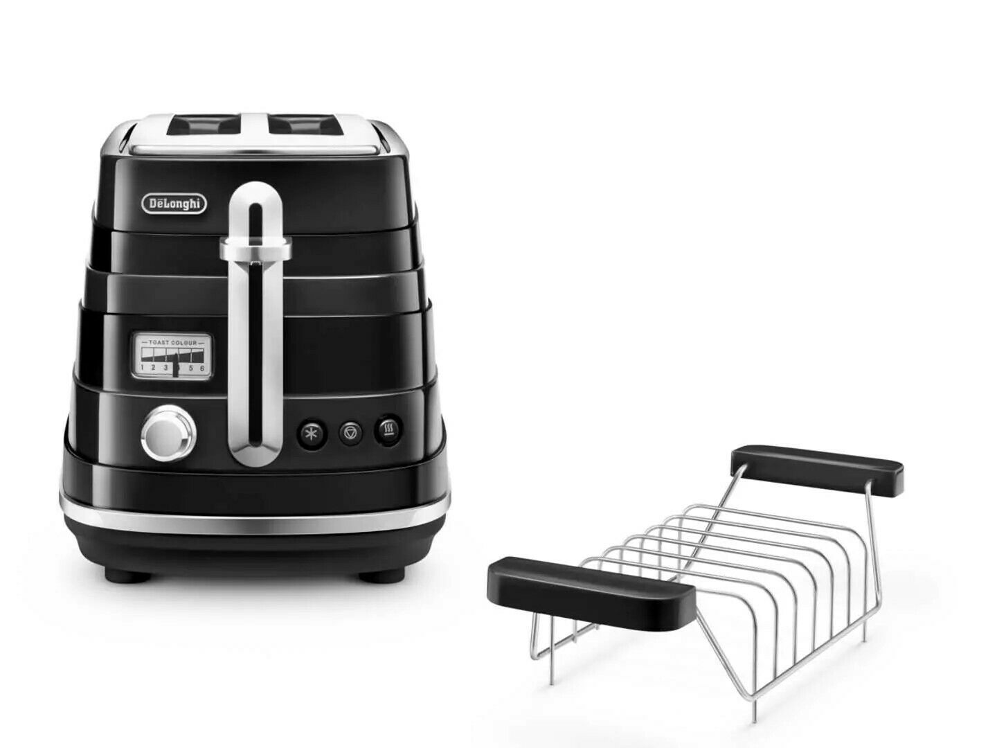 Bild zu Zweischlitz-Toaster DE’LONGHI Avvolta CTA 2103.BK für 35,99€ (Vergleich: 85,57€)